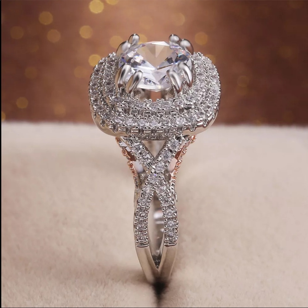 New Women’s 925 Silver Luxury Diamond Ring 💍 - Picture 6 of 6